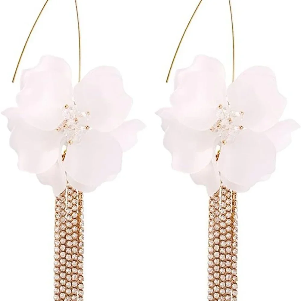 ♥Anthro Crystal Petal Earrings ♥ - Picture 3 of 5